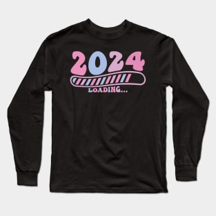 2024 loading wavy retro pastel design Long Sleeve T-Shirt